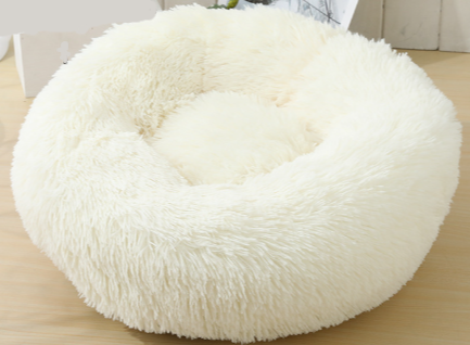 ''PetDonut Bed'' - plush donut cat bed - the perfect retreat for your cat