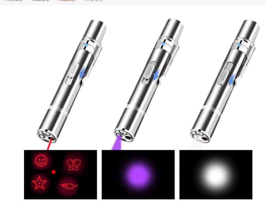 "USB CatLaser" - 3-in-1 Elektrisches interaktives LED-Laserpointer - Pet Cat Laser Toy
